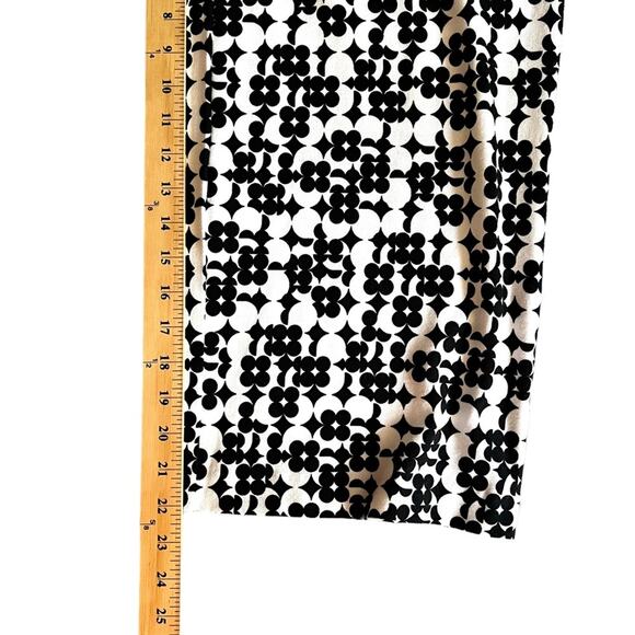 Joan Vass SET Mod-Print L Crewneck Shell w Scalloped Trim WITH matching M pants! - Picture 10 of 15